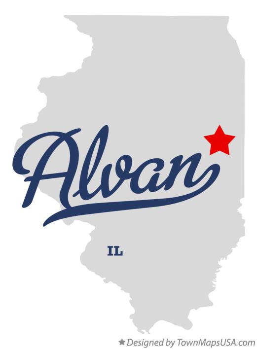 Map of Alvan Illinois IL