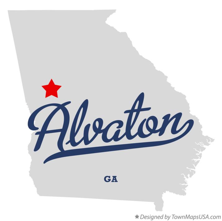 Map of Alvaton Georgia GA
