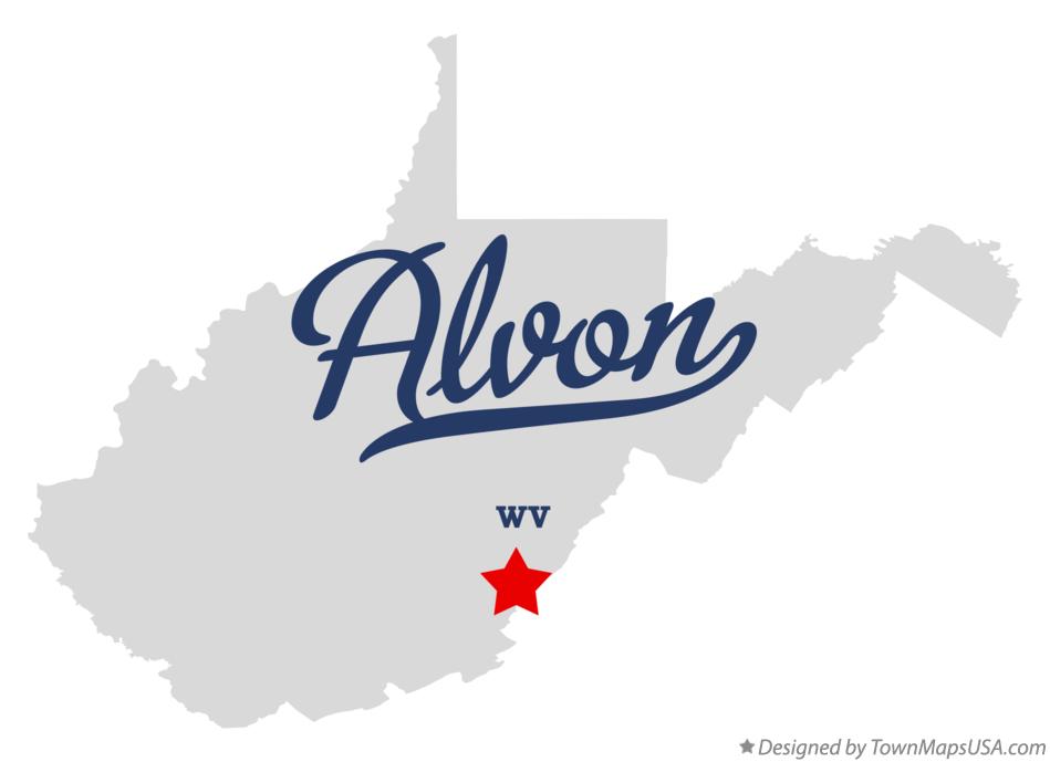 Map of Alvon West Virginia WV