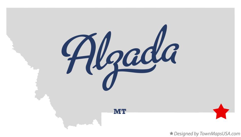 Map of Alzada Montana MT
