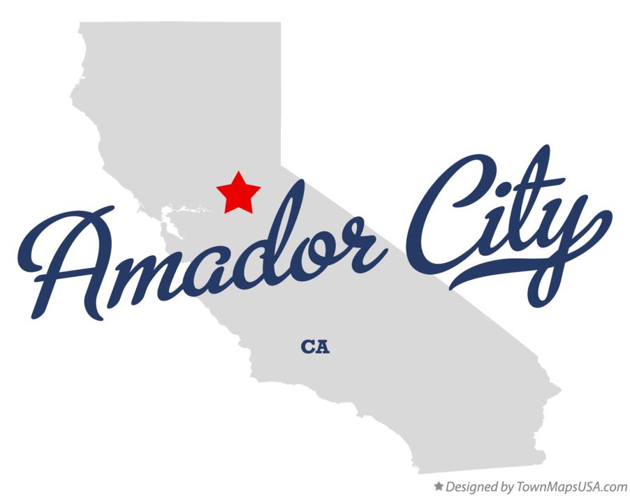 Map of Amador City California CA