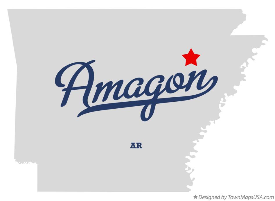 Map of Amagon Arkansas AR
