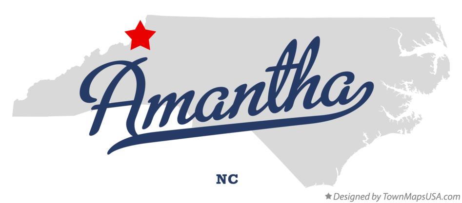 Map of Amantha North Carolina NC