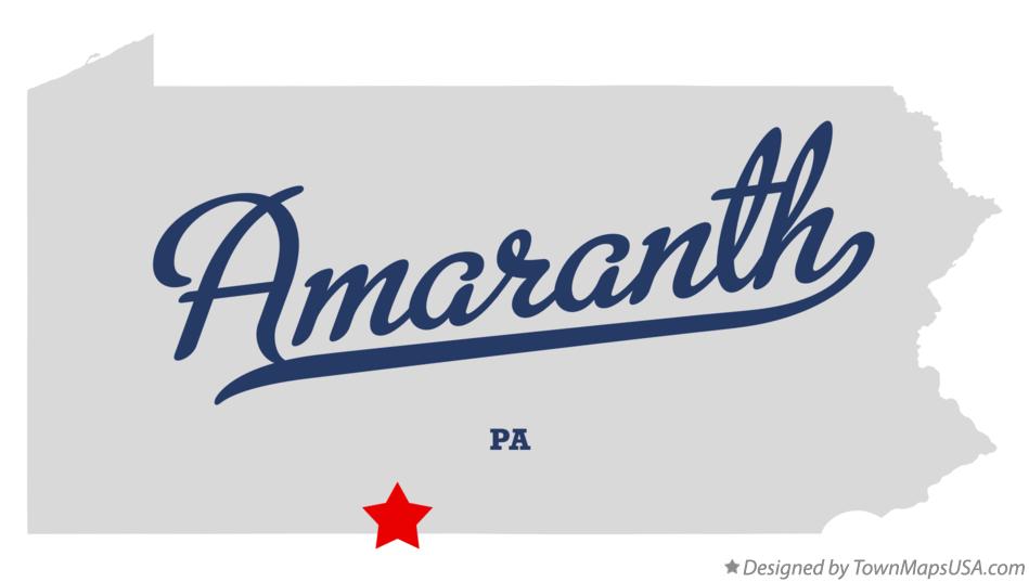 Map of Amaranth Pennsylvania PA