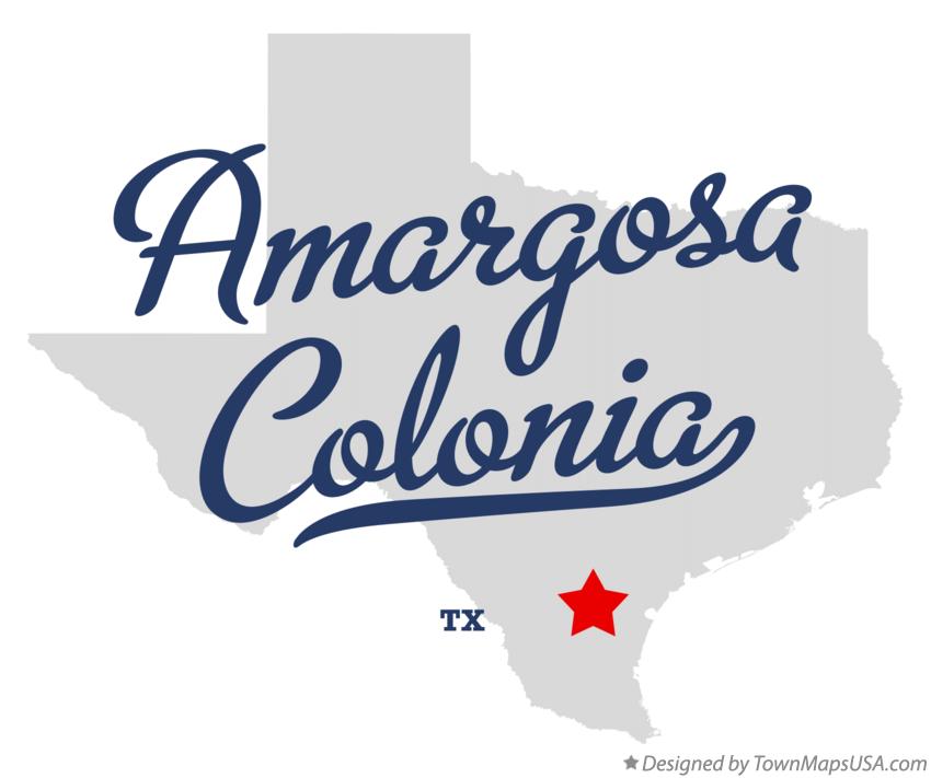 Map of Amargosa Colonia Texas TX
