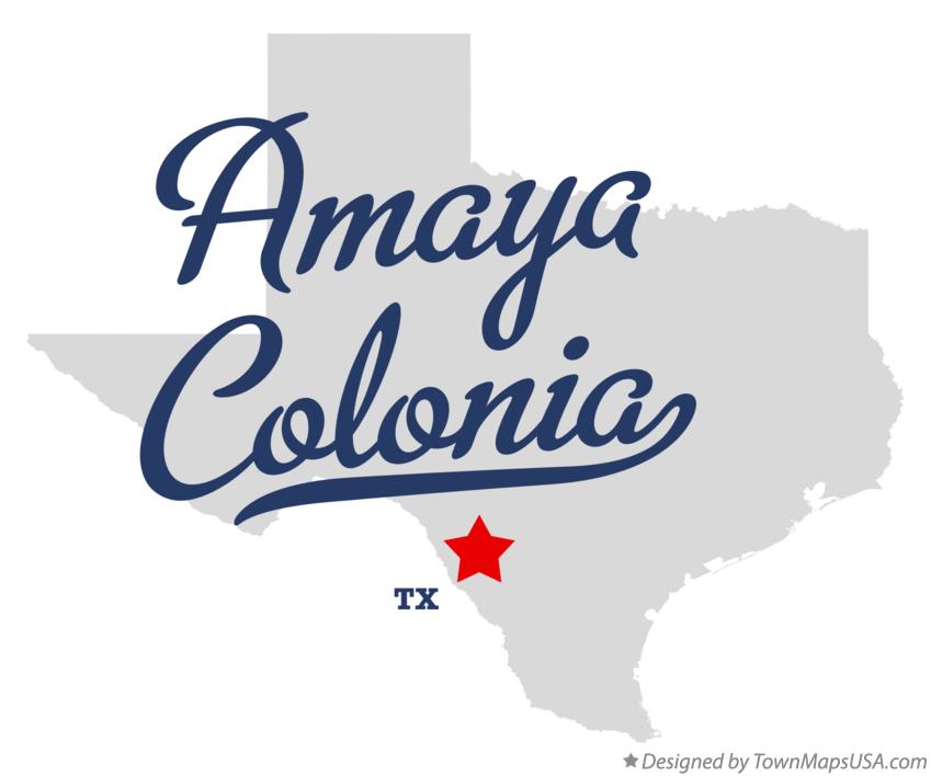 Map of Amaya Colonia Texas TX