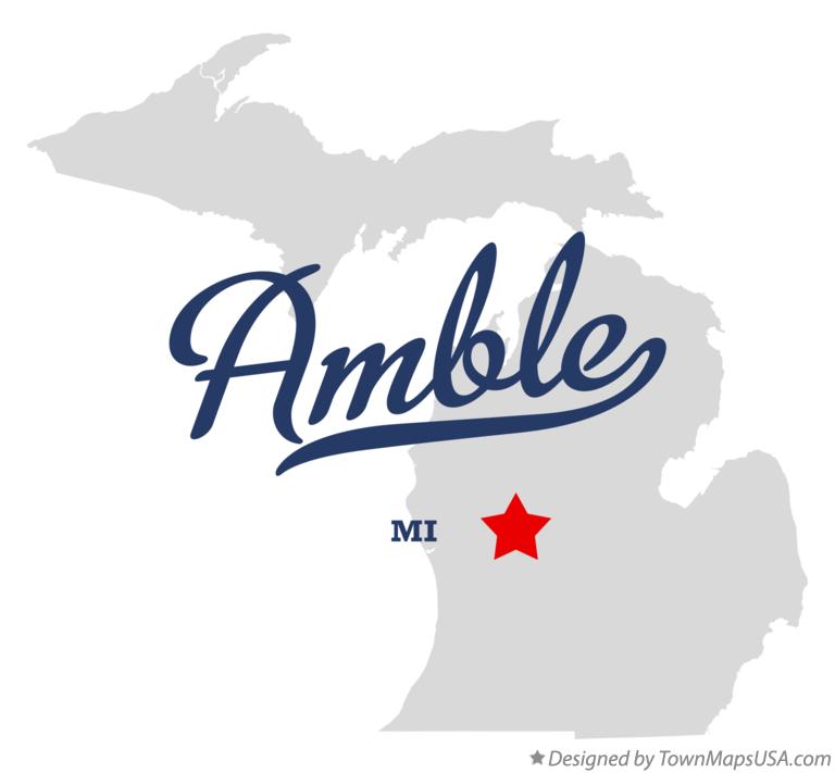Map of Amble Michigan MI