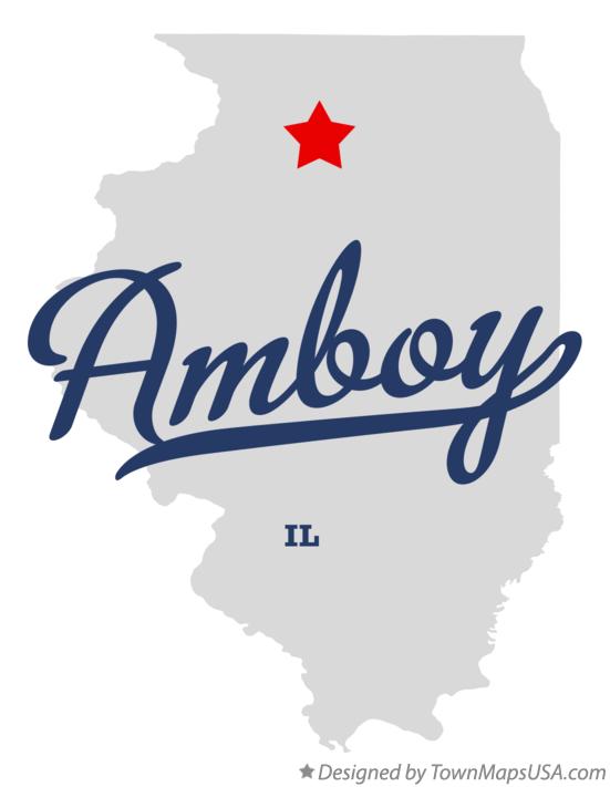 Map of Amboy Illinois IL