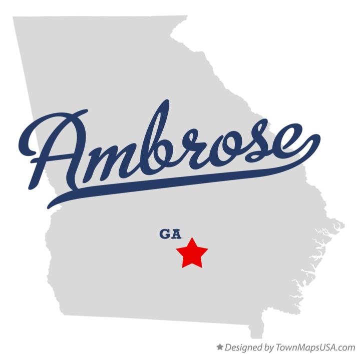 Map of Ambrose Georgia GA