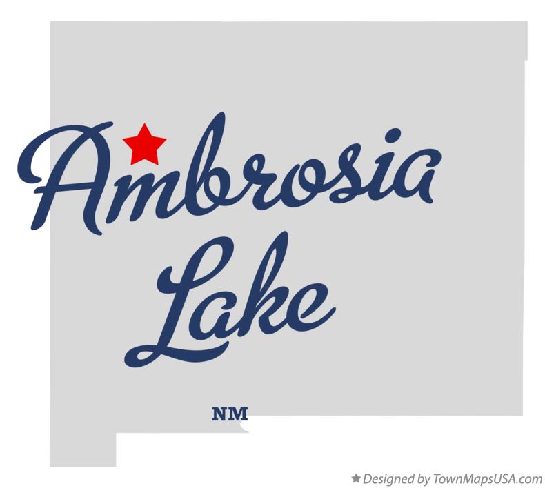 Map of Ambrosia Lake New Mexico NM
