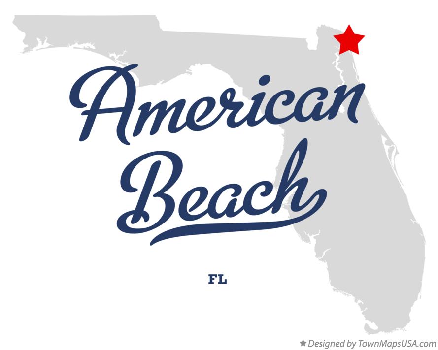 Map of American Beach Florida FL
