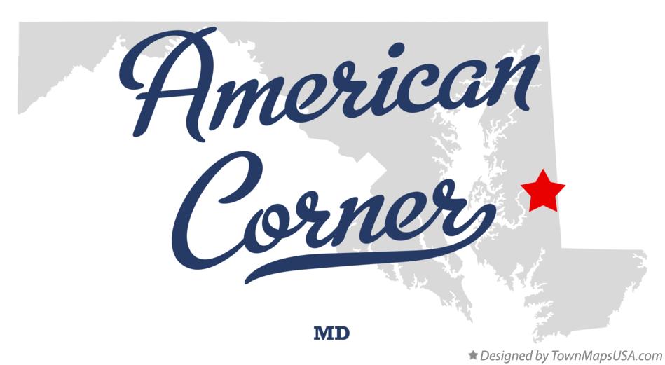 Map of American Corner Maryland MD