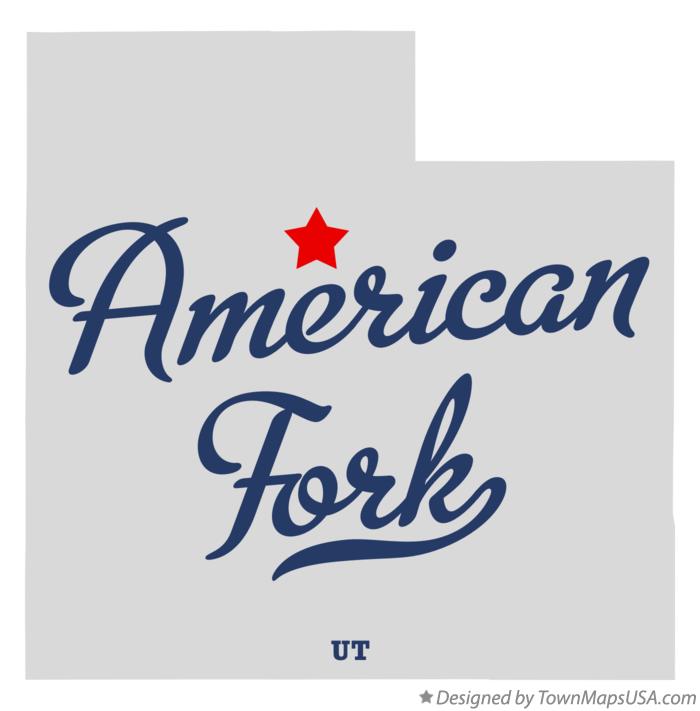Map of American Fork Utah UT