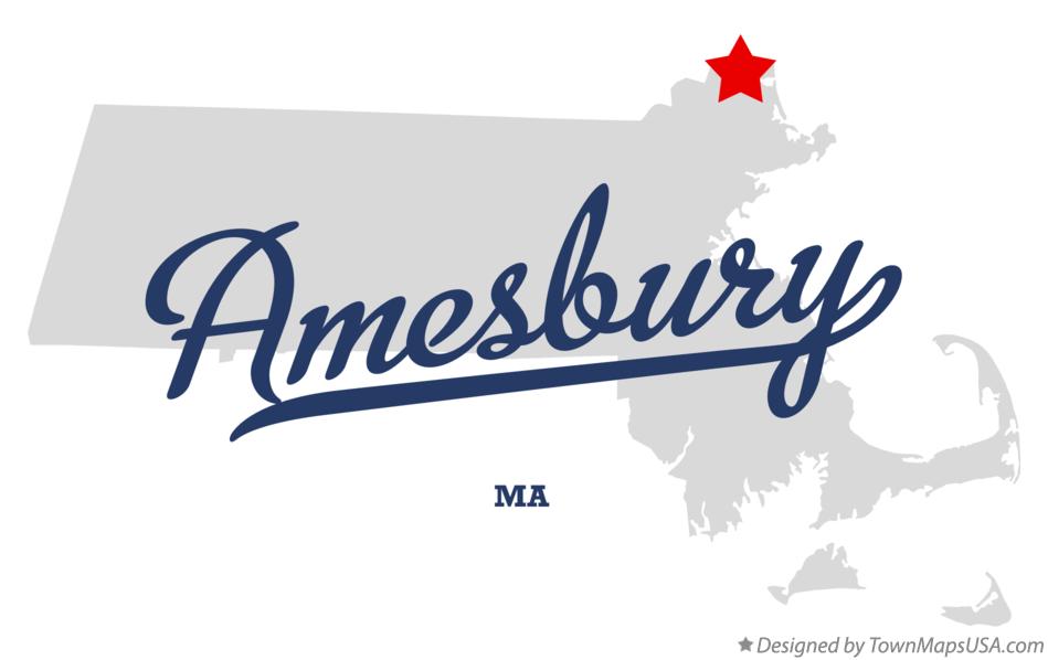 Map of Amesbury Massachusetts MA