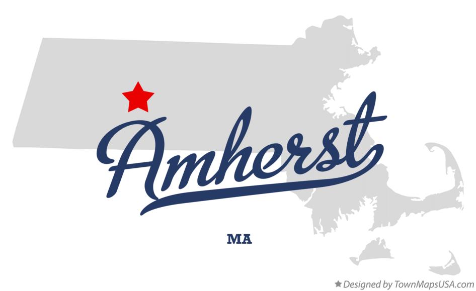 Map of Amherst Massachusetts MA