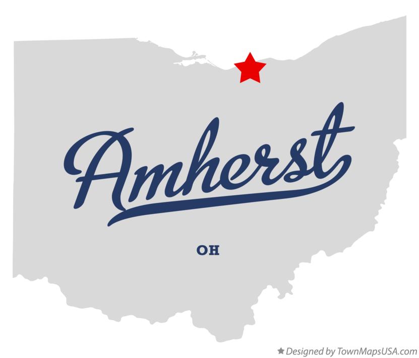 Map of Amherst Ohio OH