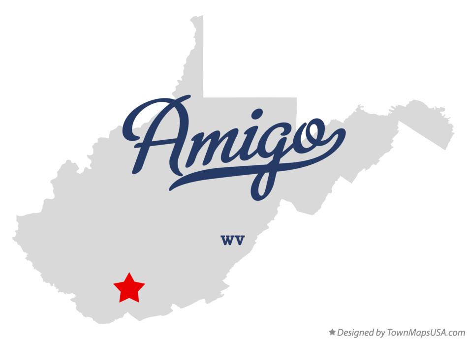 Map of Amigo West Virginia WV