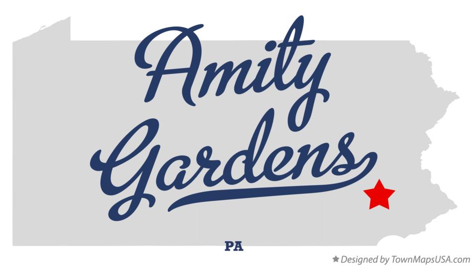 Map of Amity Gardens Pennsylvania PA