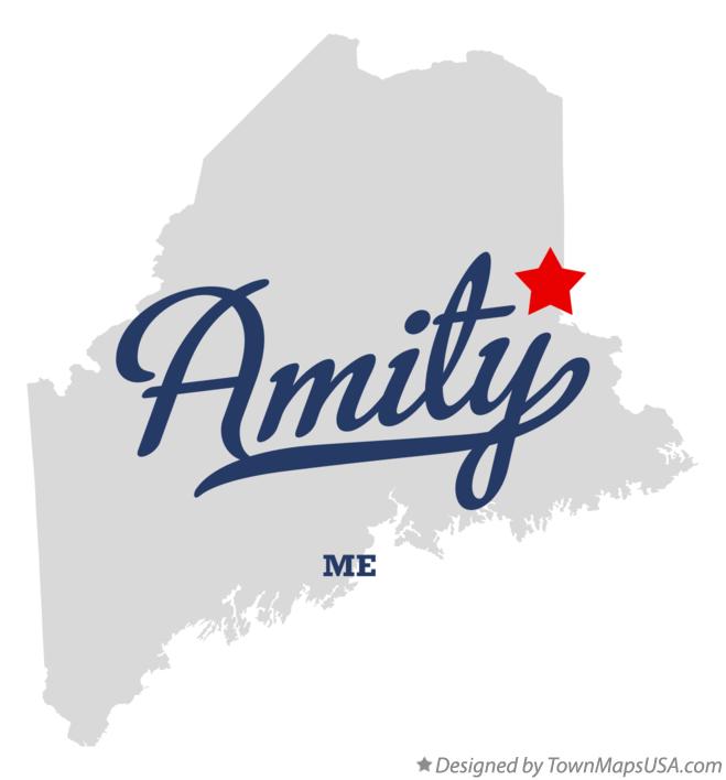 Map of Amity Maine ME