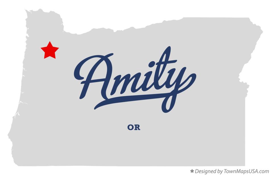 Map of Amity Oregon OR