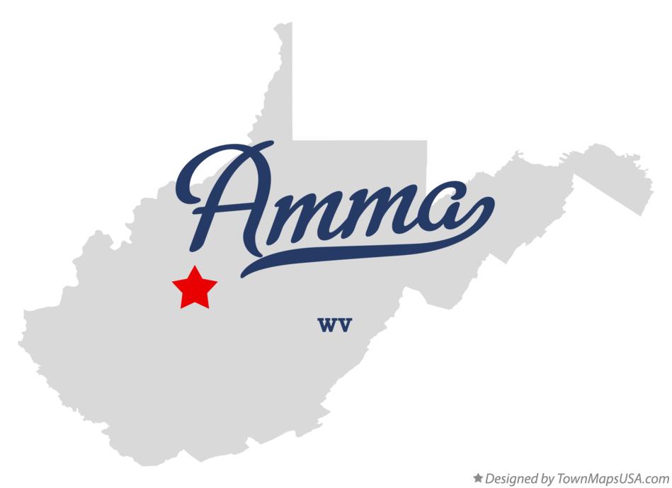 Map of Amma West Virginia WV