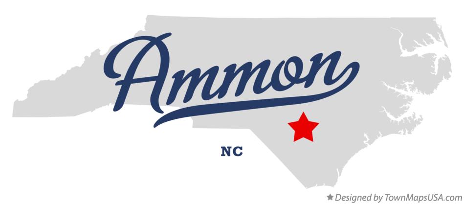 Map of Ammon North Carolina NC