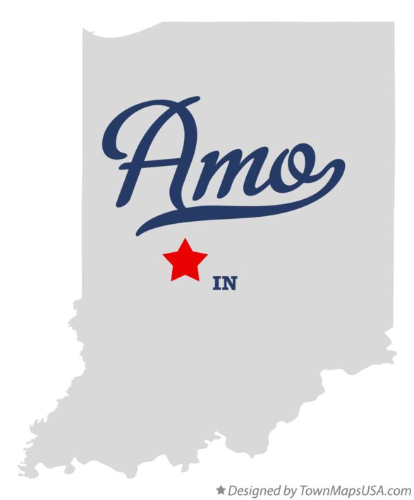 Map of Amo Indiana IN