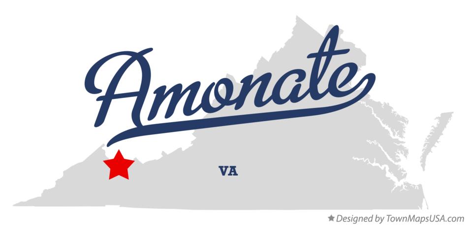 Map of Amonate Virginia VA