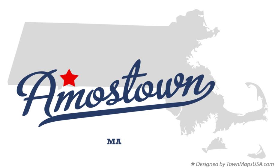 Map of Amostown Massachusetts MA
