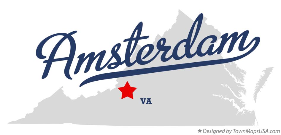 Map of Amsterdam Virginia VA