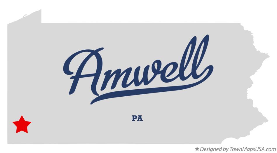 Map of Amwell Pennsylvania PA