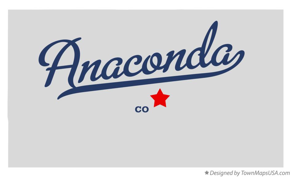 Map of Anaconda Colorado CO