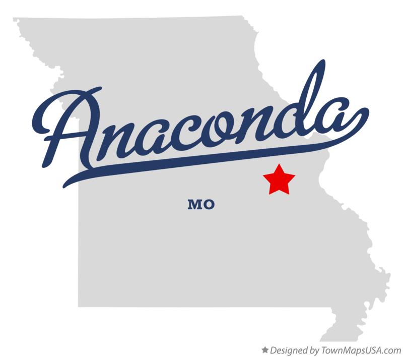 Map of Anaconda Missouri MO