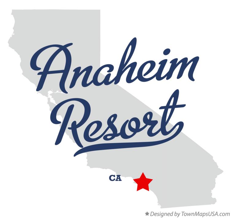 Map of Anaheim Resort California CA