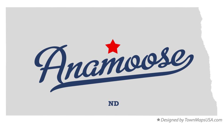 Map of Anamoose North Dakota ND