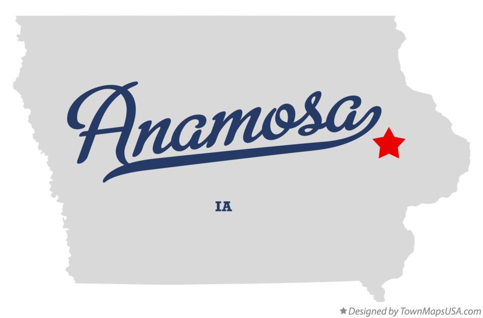 Map of Anamosa Iowa IA