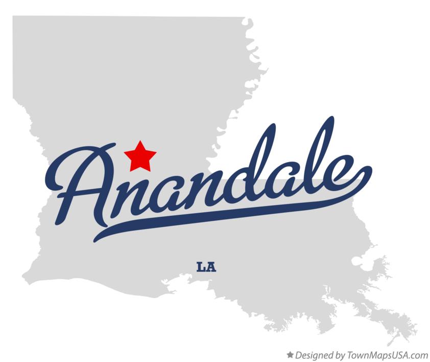 Map of Anandale Louisiana LA