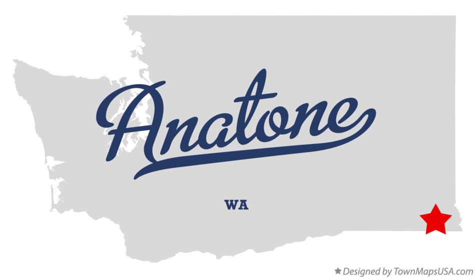 Map of Anatone Washington WA