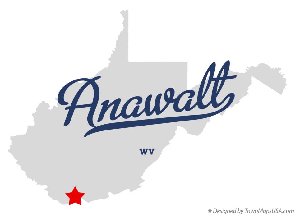 Map of Anawalt West Virginia WV