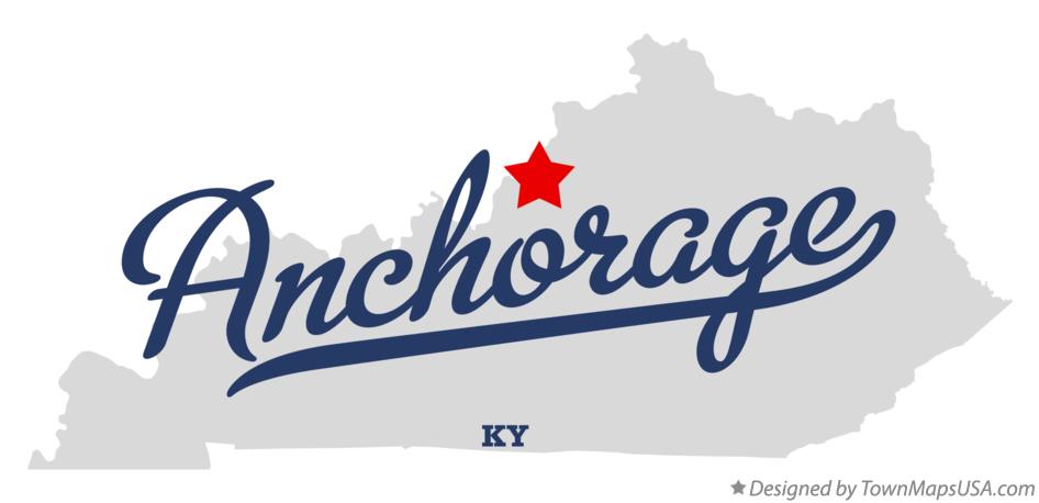 Map of Anchorage Kentucky KY