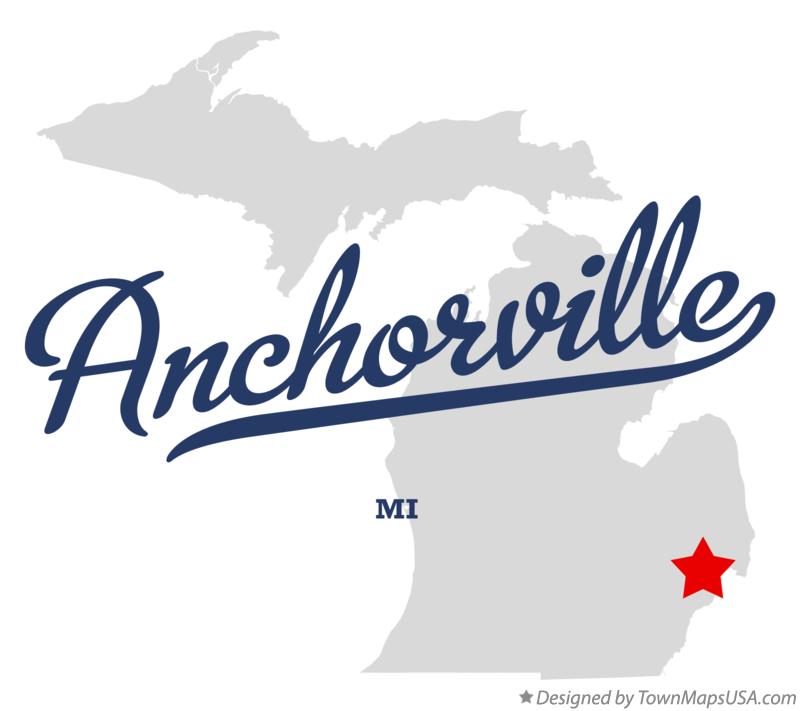 Map of Anchorville Michigan MI