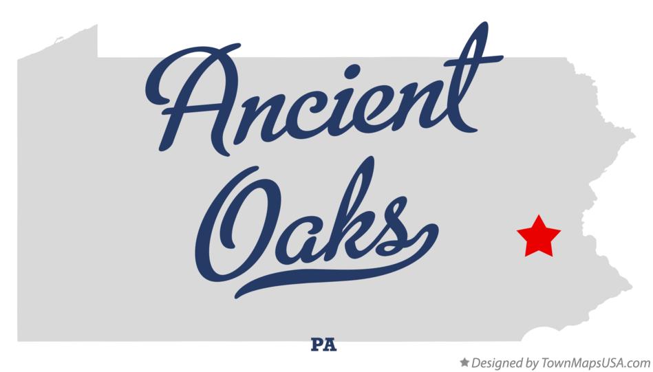 Map of Ancient Oaks Pennsylvania PA