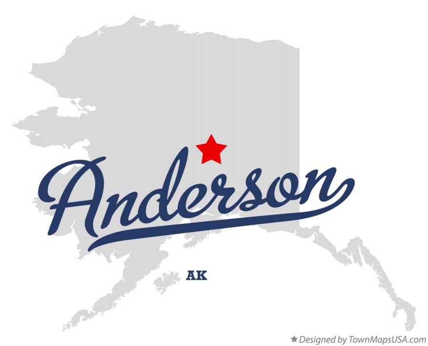 Map of Anderson Alaska AK