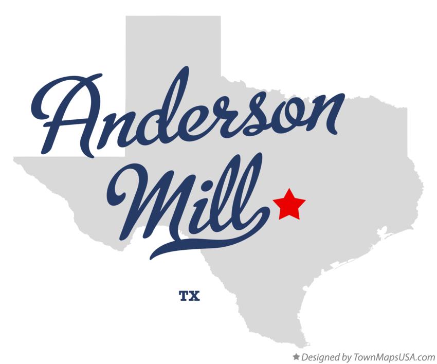 Map of Anderson Mill Texas TX