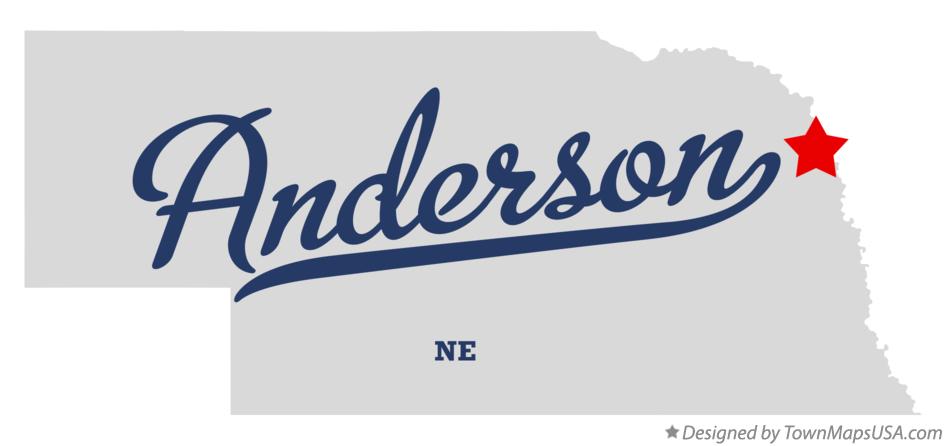 Map of Anderson Nebraska NE