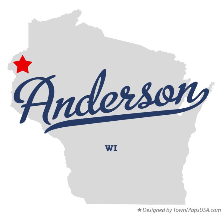 Map of Anderson Wisconsin WI