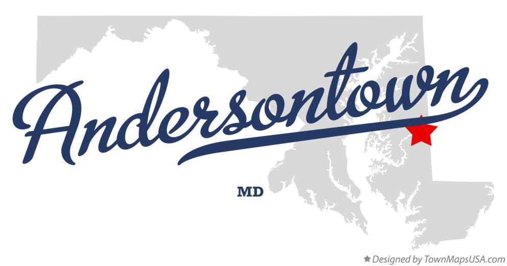 Map of Andersontown Maryland MD