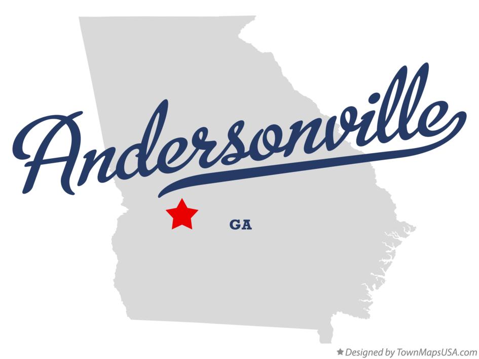 Map of Andersonville Georgia GA