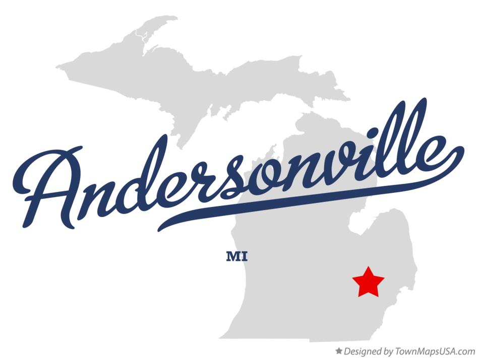 Map of Andersonville Michigan MI