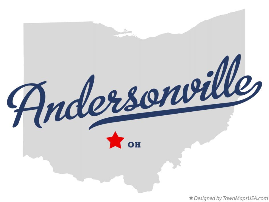 Map of Andersonville Ohio OH
